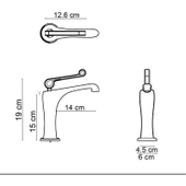 Fontana FA-6012 Fırçalanmış Altın Lavabo Bataryası thumbnail 4