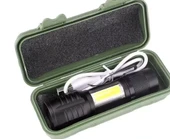 Wison Ws-5454 Taktik El Feneri Usb Şarj Edilebilir Kamp Feneri Cob Zumlanabilir Mini Taşınabilir El Feneri thumbnail 2