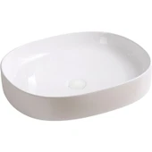 Lena EY-4712 Tezgah Üstü Lavabo Parlak Beyaz thumbnail 1