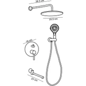 Fontana FJ-4153F Fırçalanmış Rose Ankastre Duş Seti thumbnail 3