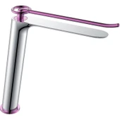 Fontana FA-5021P Krom & Mor Yüksek Lavabo Bataryası thumbnail 1