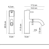 Fontana Lavabo Bataryası (Mermer Altın) FA-4012M thumbnail 2