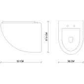 Lena ET-H203M5 Asma Klozet Mat Siyah thumbnail 2