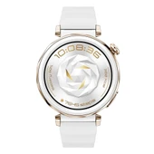 Sneezy Huawei Watch GT5 Pro 42mm İle Uyumlu SoftFlex Metal Tokalı Spor Silikon Akıllı Saat Kordonu  Beyaz thumbnail 5