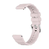 Sneezy Huawei Watch GT5 41mm İle Uyumlu SoftFlex Metal Tokalı Spor Silikon Akıllı Saat Kordonu  Pudra thumbnail 3