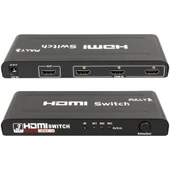 G 538H 3 Giriş 1 Çıkış HDMI Swıtcher Toplayıcı Metal Kasa Adaptörlü thumbnail 2