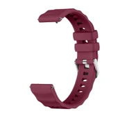 Sneezy Huawei Watch GT5 41mm İle Uyumlu SoftFlex Metal Tokalı Spor Silikon Akıllı Saat Kordonu  Mürdüm thumbnail 3