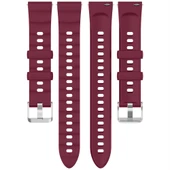 Sneezy Huawei Watch GT5 41mm İle Uyumlu SoftFlex Metal Tokalı Spor Silikon Akıllı Saat Kordonu  Mürdüm thumbnail 6