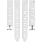 Sneezy Huawei Watch GT5 Pro 42mm İle Uyumlu SoftFlex Metal Tokalı Spor Silikon Akıllı Saat Kordonu  Beyaz thumbnail 6