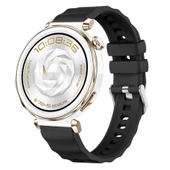 Sneezy Huawei Watch GT5 Pro 42mm İle Uyumlu SoftFlex Metal Tokalı Spor Silikon Akıllı Saat Kordonu  Siyah thumbnail 1