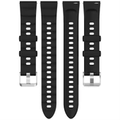 Sneezy Huawei Watch GT4 41mm İle Uyumlu SoftFlex Metal Tokalı Spor Silikon Akıllı Saat Kordonu  Siyah thumbnail 6