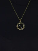 Doğal Taş Oniks Doğal Taşlı Desenli Otantik Kadın Kolye 45 Cm Zincirli euk28o thumbnail 3