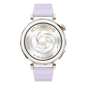 Sneezy Huawei Watch GT5 Pro 42mm İle Uyumlu SoftFlex Metal Tokalı Spor Silikon Akıllı Saat Kordonu  Lila thumbnail 5