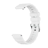 Sneezy Huawei Watch GT4 41mm İle Uyumlu SoftFlex Metal Tokalı Spor Silikon Akıllı Saat Kordonu  Beyaz thumbnail 3