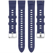 Sneezy Huawei Watch GT4 41mm İle Uyumlu SoftFlex Metal Tokalı Spor Silikon Akıllı Saat Kordonu  Lacivert thumbnail 6