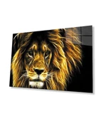 Aslan Hayvan Cam Tablo 4mm Dayanıklı Temperli Cam thumbnail 7