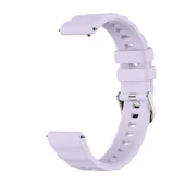 Sneezy Huawei Watch GT4 41mm İle Uyumlu SoftFlex Metal Tokalı Spor Silikon Akıllı Saat Kordonu  Lila thumbnail 3