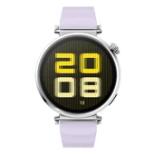 Sneezy Huawei Watch GT5 41mm İle Uyumlu SoftFlex Metal Tokalı Spor Silikon Akıllı Saat Kordonu  Lila thumbnail 5