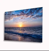 Deniz Günbatımı Cam Tablo 4mm Dayanıklı Temperli Cam thumbnail 4