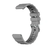 Sneezy Huawei Watch GT5 Pro 42mm İle Uyumlu SoftFlex Metal Tokalı Spor Silikon Akıllı Saat Kordonu  Koyu Gri thumbnail 3