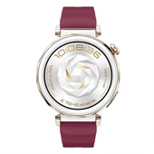 Sneezy Huawei Watch GT5 Pro 42mm İle Uyumlu SoftFlex Metal Tokalı Spor Silikon Akıllı Saat Kordonu  Mürdüm thumbnail 5