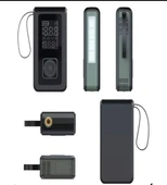 Çantalı 8000mAh 150 PSI Akü Takviyeli Oto Bisiklet Motosiklet Hava Kompresörü Lastik Şişirme Pompası thumbnail 3