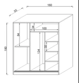 Kuzeylife Serena Aynalı Kayar Kapak Gardırop thumbnail 5