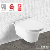 Serel Purity Asma Klozet (PR10) + Blaze Slim Yavaş Kapanan Kapak 2'li Set thumbnail 4