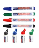 Kraf Doldurulabilir Beyaz Tahta Kalemi 4lü ve Panda Mıknatıslı Yazı Tahtası Silgisi Set thumbnail 3