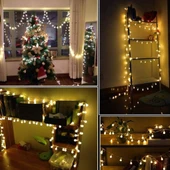 5 Metre 28 LED Gün Işığı Şeffaf Kablo Fişli  Eklenebilir Dekoratif Aydınlatma thumbnail 4