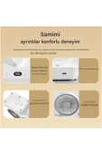 Masaüstü Dijital Ekranlı Çift Fanlı Led Işıklı Soğutucu Fan Ev Ofis Şarjlı Vantilatör thumbnail 5