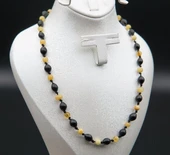 Oltu Taşı ve Kehribar Kadın Kolye sk000146 thumbnail 2