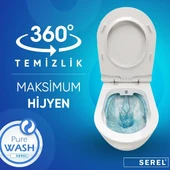 Serel Nita Yuvarlak Kanalsız Asma Klozet (NT36) + Blaze Slim Yavaş Kapanan Kapak 2'li Set thumbnail 4