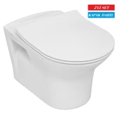Serel Nita Yuvarlak Kanalsız Asma Klozet (NT36) + Blaze Slim Yavaş Kapanan Kapak 2'li Set thumbnail 1