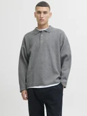 Jack Jones Blabradfort Relax Fit Polo Yaka Erkek Kazak 12285374 thumbnail 1