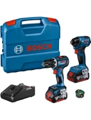 Bosch Professional GDR 18V-220 C + GSB 18V-90 C 4Ah Çif Akülü Set - 06019L6023 thumbnail 1