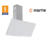 NARTE-H20190W 90CM BEYAZ CAM EĞİMLİ DAVLUMBAZ - 6 YIL GARANTİLİ thumbnail 2