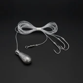 3 İğneli Kurşunlu Beden Takımı - Dip Beden Oltası - Fırdöndülü - 50 gr thumbnail 1