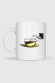 Yeşil Çay Kahve Bitkisel Çay Tasarımlı Kupa Bardak thumbnail 2