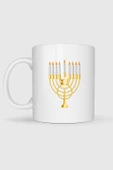 Hanukkah Menorah Yahudi Bayramı Tasarımlı Kupa Bardak thumbnail 2