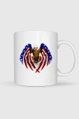 Bald Eagle Flag Of The United States Tasarımlı Kupa Bardak thumbnail 1