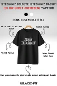 Kişiye Özel Baskı (Kendin Tasarla) Baskılı %100 Pamuk Bisiklet Yaka Relax Kesim T-Shirt thumbnail 1