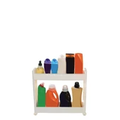 Slim Organizer 2 Katlı Plastik Banyo / Mutfak Düzenleyici Raf – Beyaz (49,5 × 14 × 45 cm) thumbnail 5