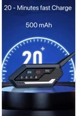 Bt62 Motosiklet Kask Kulaklığı Bluetooth Intercom 2 Intercom Bağlantılı thumbnail 6