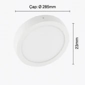 Venso 24W Yuvarlak Sıva Üstü LED Panel thumbnail 2