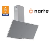 NARTE-H20190S 90CM GRİ CAM EĞİMLİ DAVLUMBAZ - 6 YIL GARANTİLİ thumbnail 3