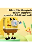 Sünger Bob Tasarımlı Yeni Nesil Çocuk Dijital Mini Fotoğraf Makinesi Çift Kamera thumbnail 3