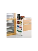 Slim Organizer 4 Katlı Plastik Banyo / Mutfak Düzenleyici Raf – Beyaz (49,5 × 14 × 101 cm) thumbnail 3