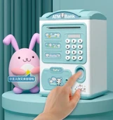 Parmak İzi Okumalı Elektronik Şifreli Otomatik Kağıt Para Alan ATM Kumbara thumbnail 3