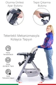 Prego Cappi Yükseklik Kademeli Sırt Kısmı Yatabilir Mama Sandalyesi thumbnail 6